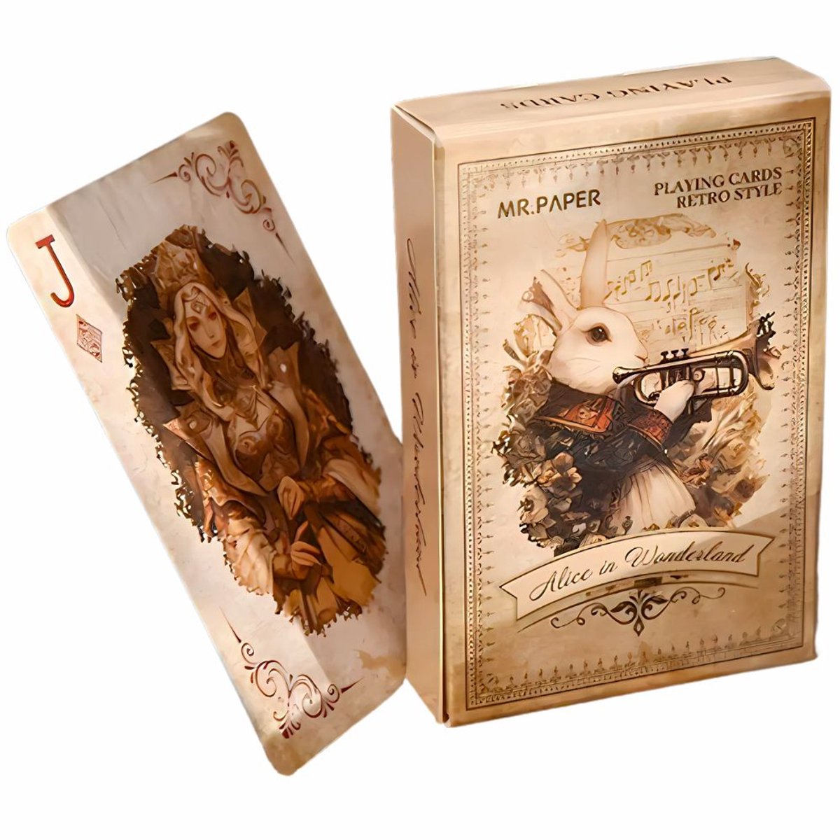 MR. Paper - Retro Alice in Wonderland anime manga speelkaarten | Limited Edition playing cards | Japans design Kaartspel | Playing Cards voor Poker of Drankspel Volwassenen